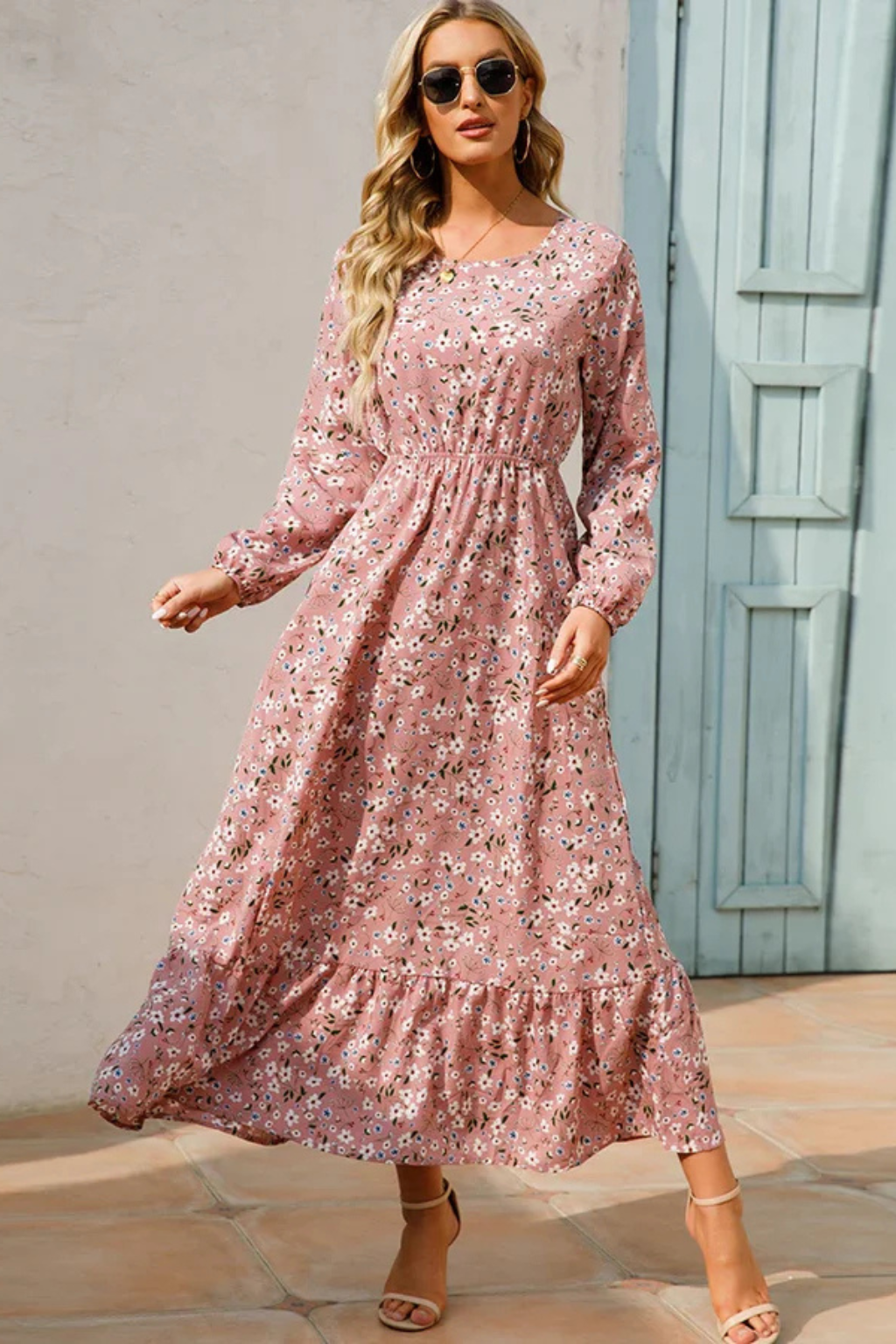 Blomsterkjole Boho Silhuet Elegant Sommerstil