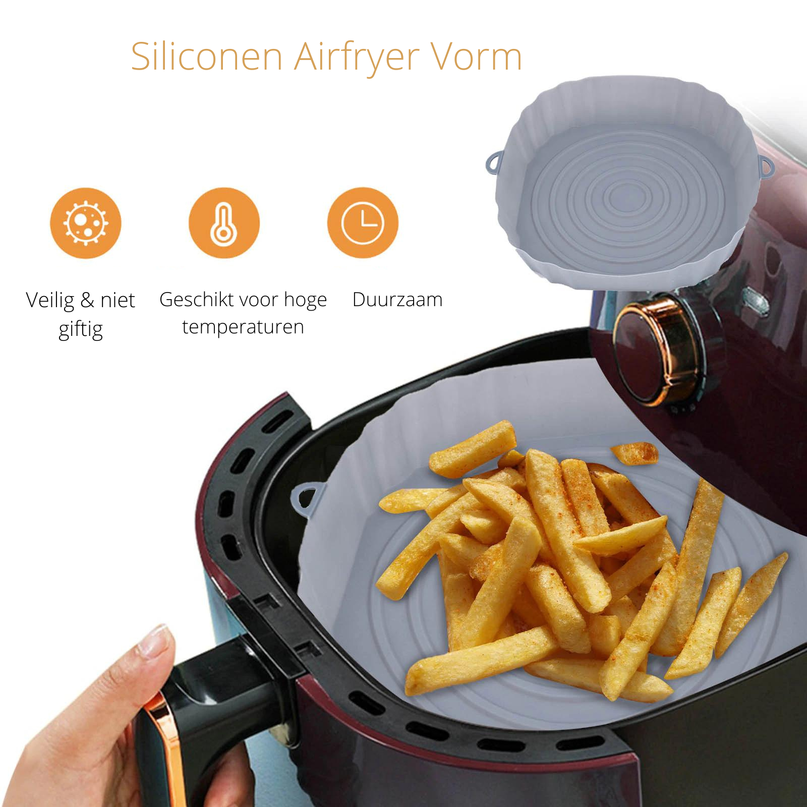 Silicone Air Fryer Mold | Reusable, Multifunctional & Dishwasher Safe!