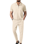 Completo Uomo 2 Pezzi con Polo Zip – Stile Moderno ed Elegante