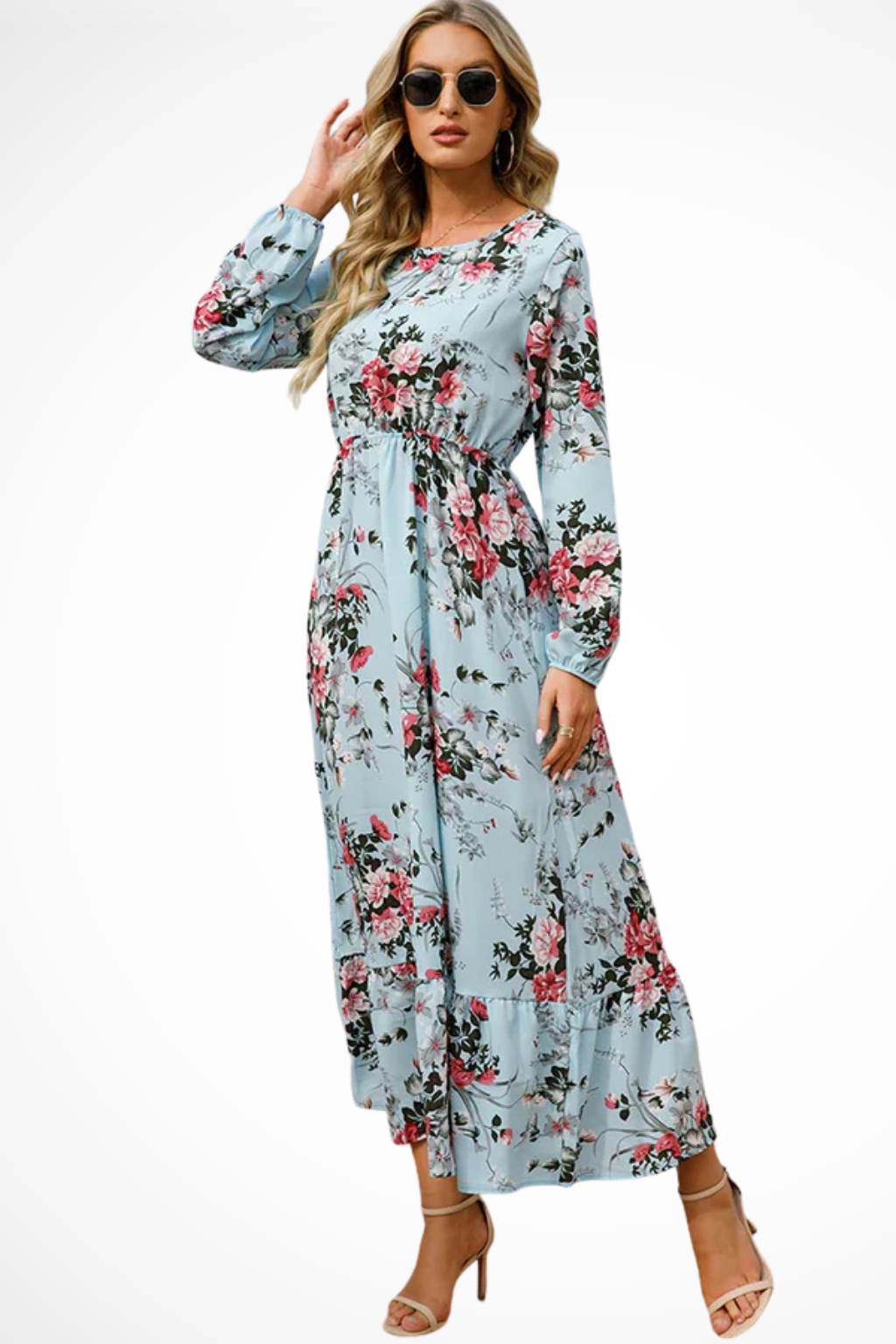 Blomsterkjole Boho Silhuet Elegant Sommerstil