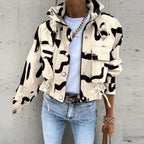 Bomber Cropped Donna Leggero con Collo Alto