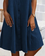 Midikjole Revers Design Elegant Sommerstil