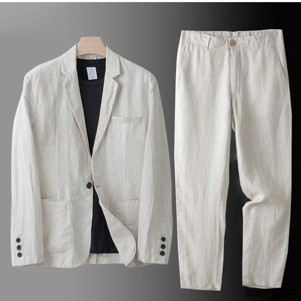 Completo Elegante in Lino da Uomo – Lusso Leggero e Stile Senza Tempo