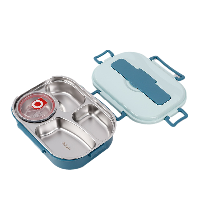 Contenitore Termico in Acciaio Inossidabile – Contenitore per Alimenti Isolato e Antileak con Più Scomparti | Mantiene i Pasti Caldi o Freddi per Ore