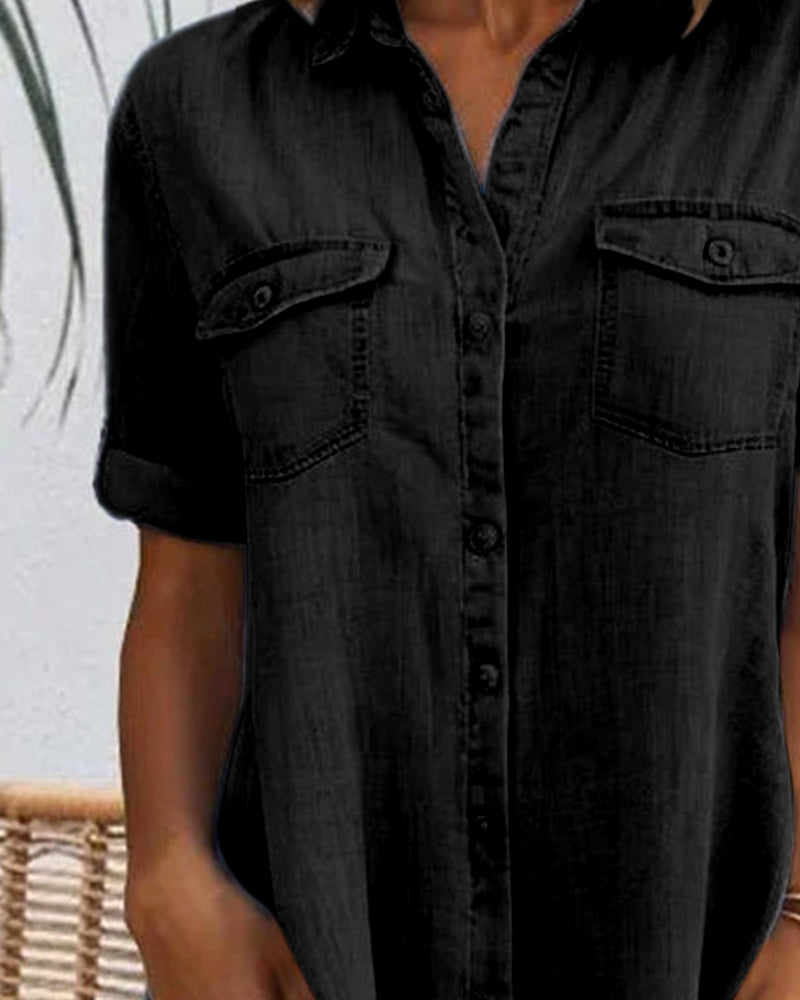 Abito Midi Design Revers Elegante Stile Estivo
