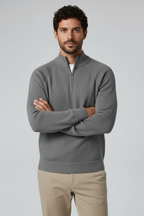 ANFINITE - Herre Half-Zip Striktrøje med Høj Krave