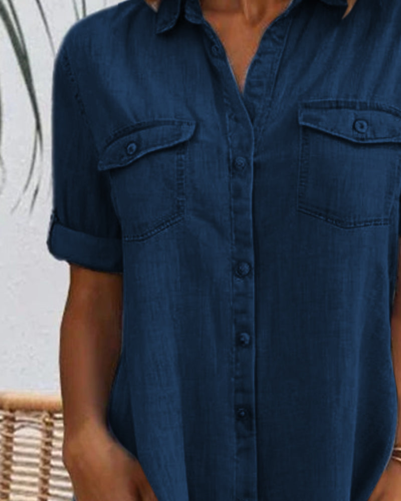 Abito Midi Design Revers Elegante Stile Estivo