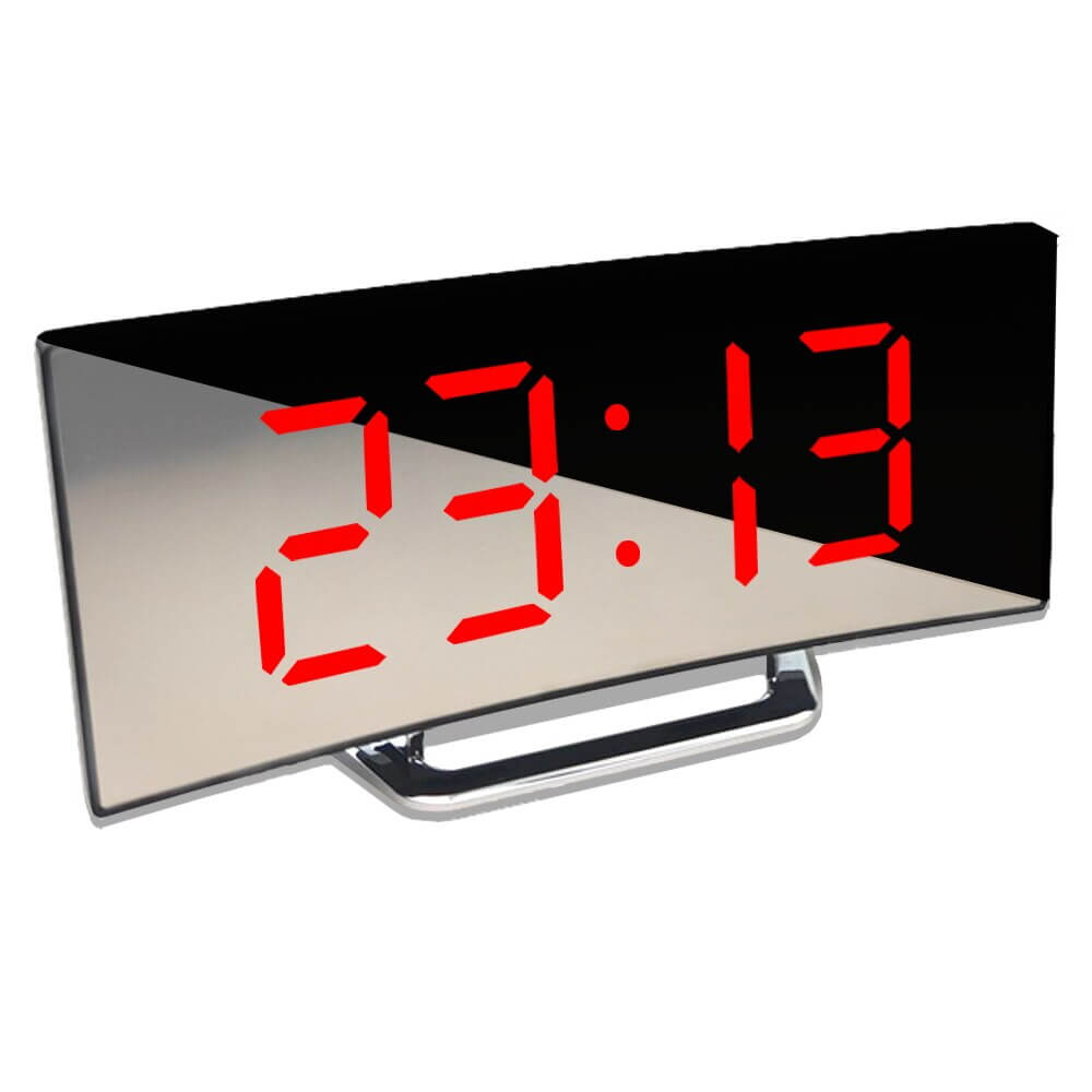 Orologio Sveglia Digitale LED Curvo Moderno