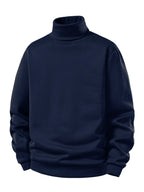 Sweat-shirt chaud pour homme avec col montant et intérieur en polaire – doux et confortable pour l’automne et l’hiver