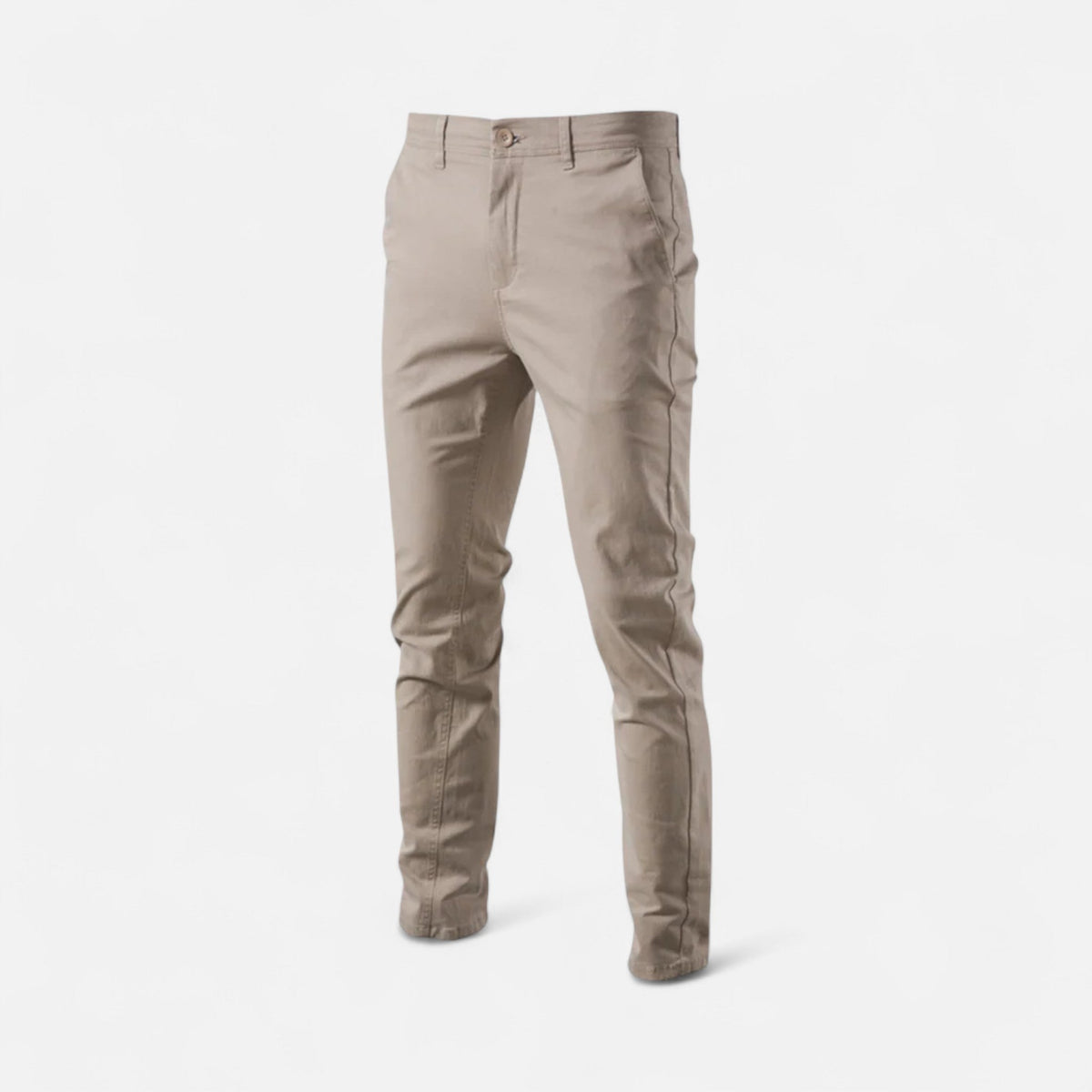 Pantaloni Chino Uomo in Misto Cotone dal Taglio Sartoriale