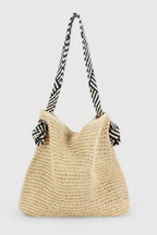 Stråtaske med Flettet Design og Rummelig Sommerform