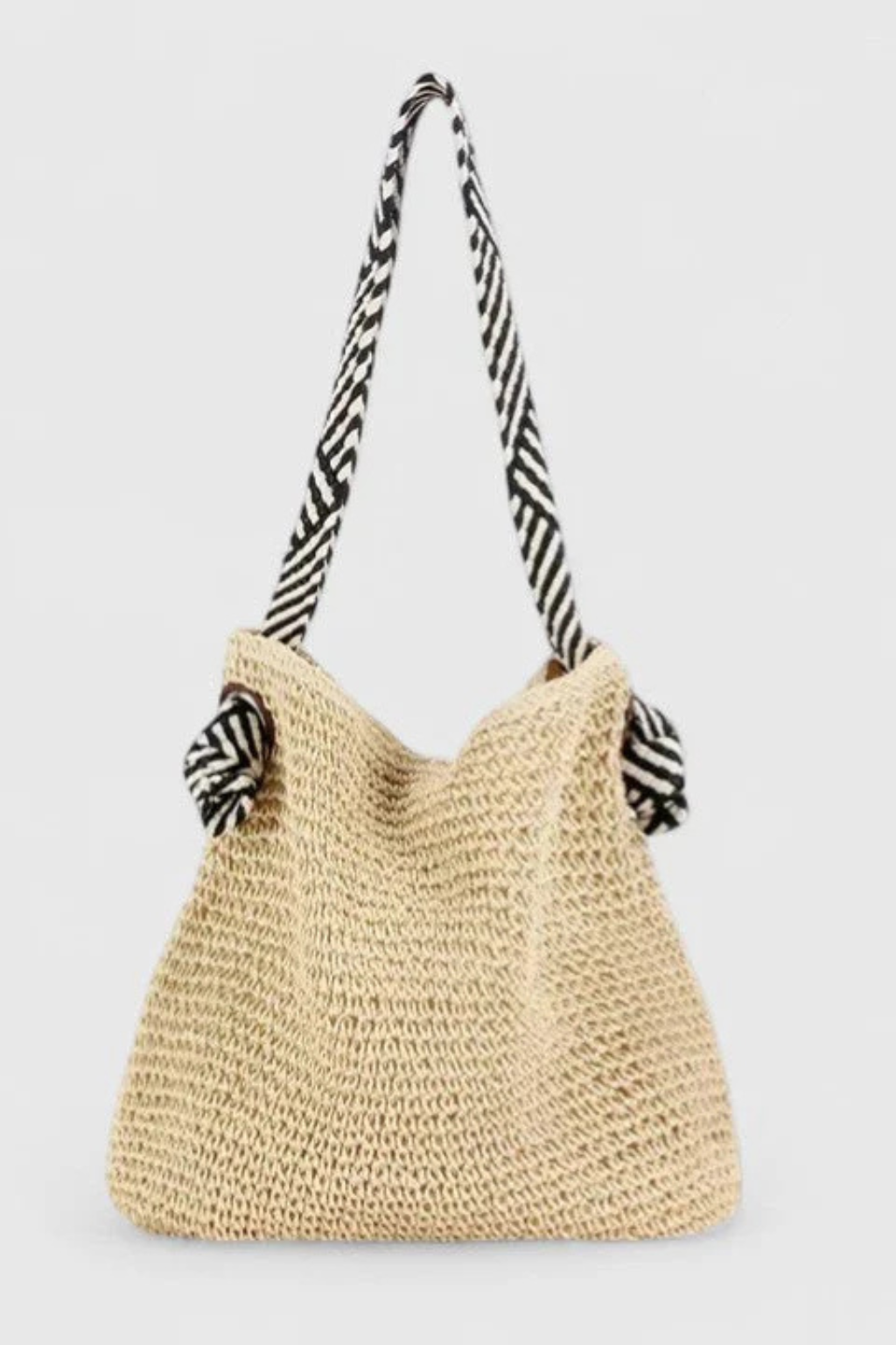 Stråtaske med Flettet Design og Rummelig Sommerform