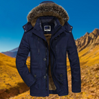 Parka d’hiver imperméable pour homme avec capuche amovible – Veste chaude avec doublure en polaire
