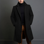 Cappotto Lungo Uomo in Lana dal Taglio Sartoriale
