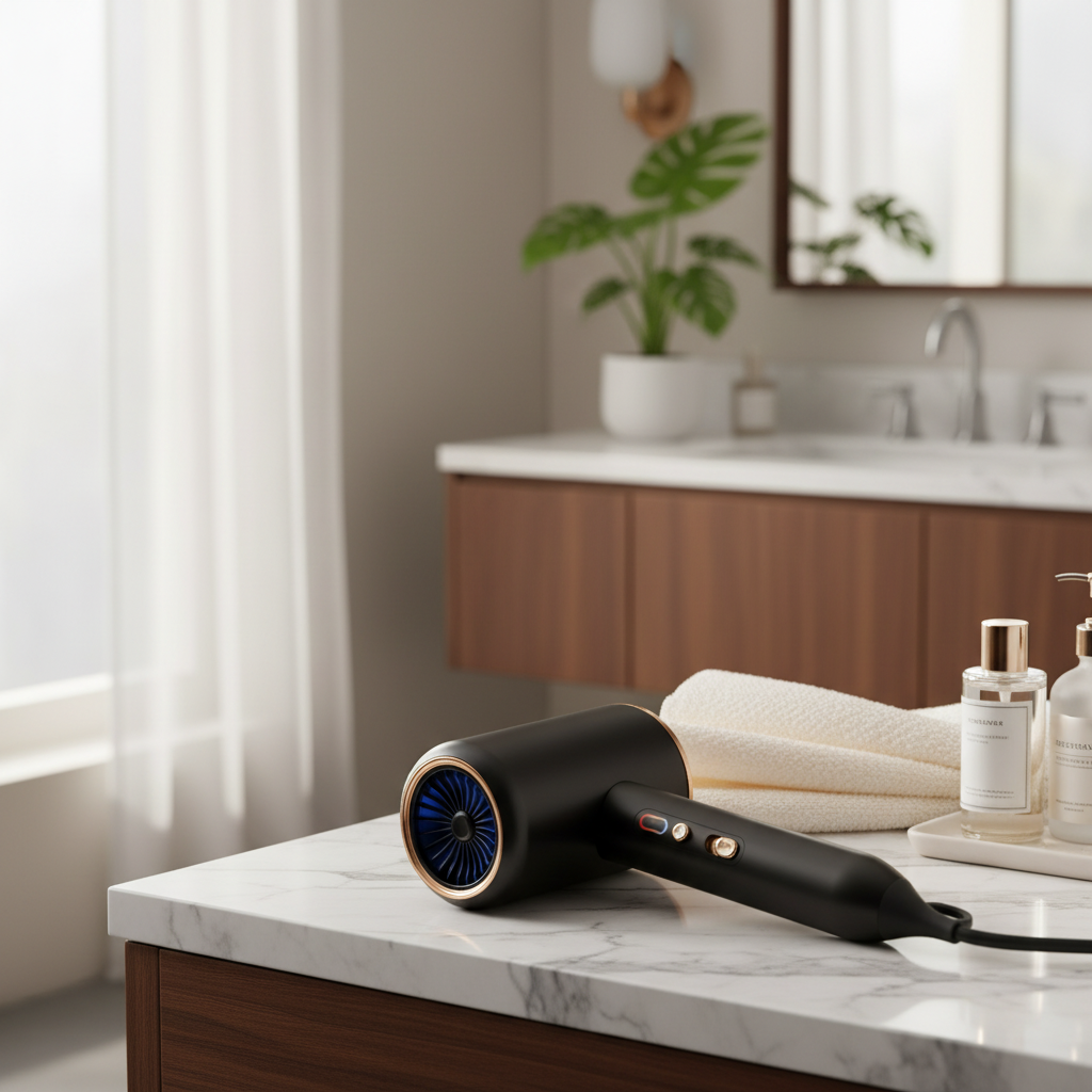 Effektiv Hårtørrer og Stylingbørste – Hurtig Tørring med Anti-Frizz Funktion