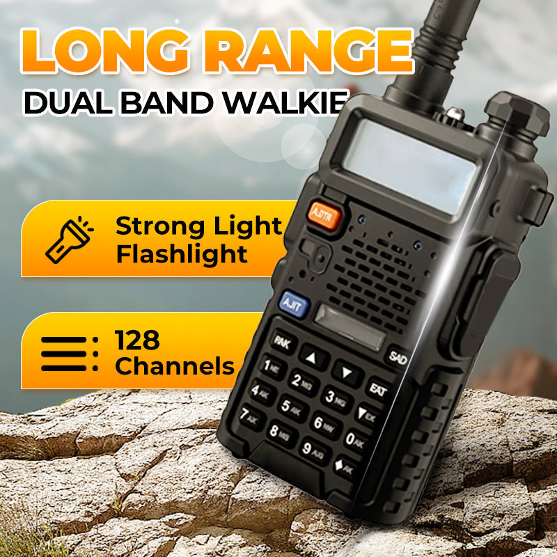 Walkie Talkie Dual Band Lang Rækkevidde