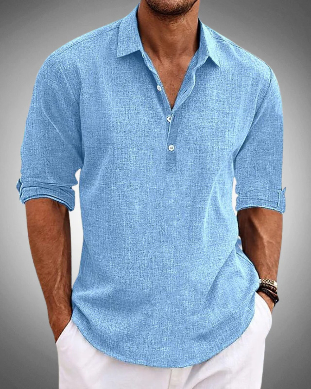 Camicia Classica in Cotone Sabbio ANFINITE da Uomo