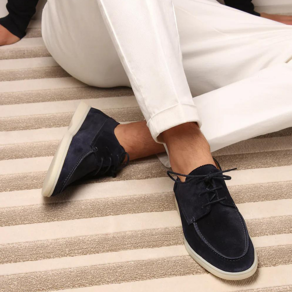 Chaussures casual homme en daim à lacets
