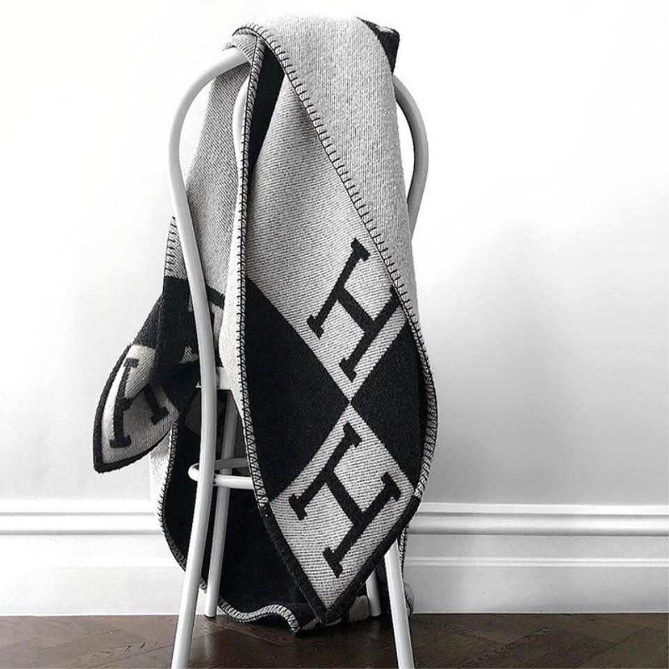 H | Coperta in Lana e Cashmere 150 × 200 cm