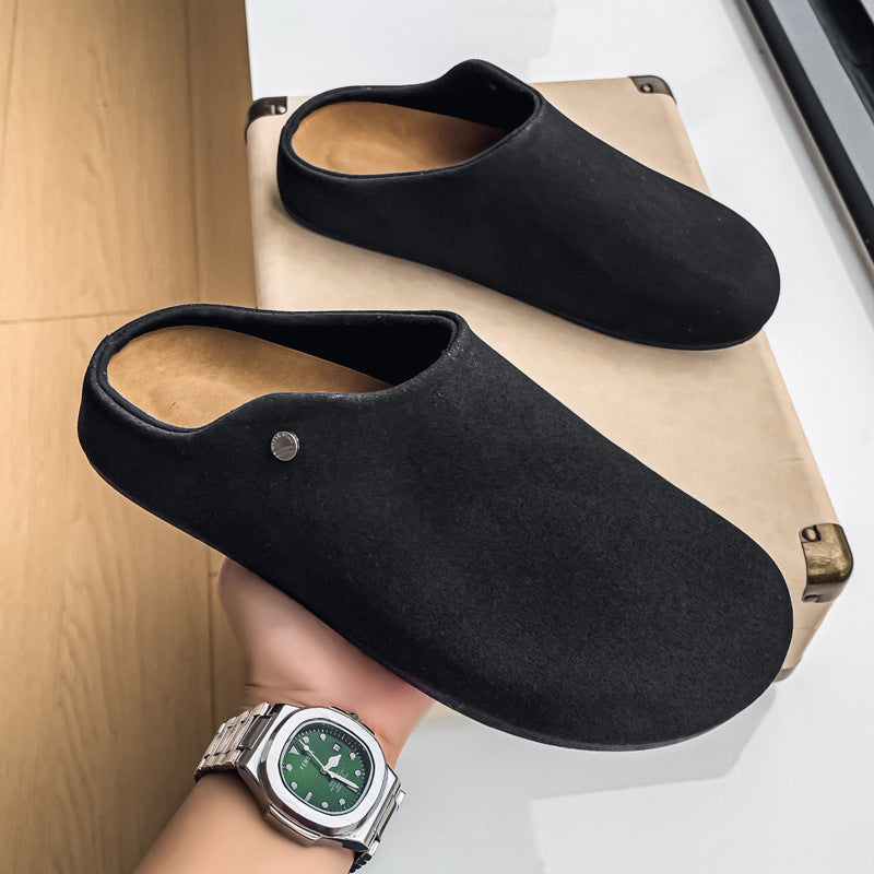 Miesten mokkanahkaiset slip-on-muulit