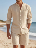 Completo Traspirante in Lino da Uomo – Eleganza Casual per l'Estate