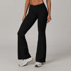 Pantaloni Yoga Donna a Zampa con Vita Incrociata – Comfort e Silhouette Modellante