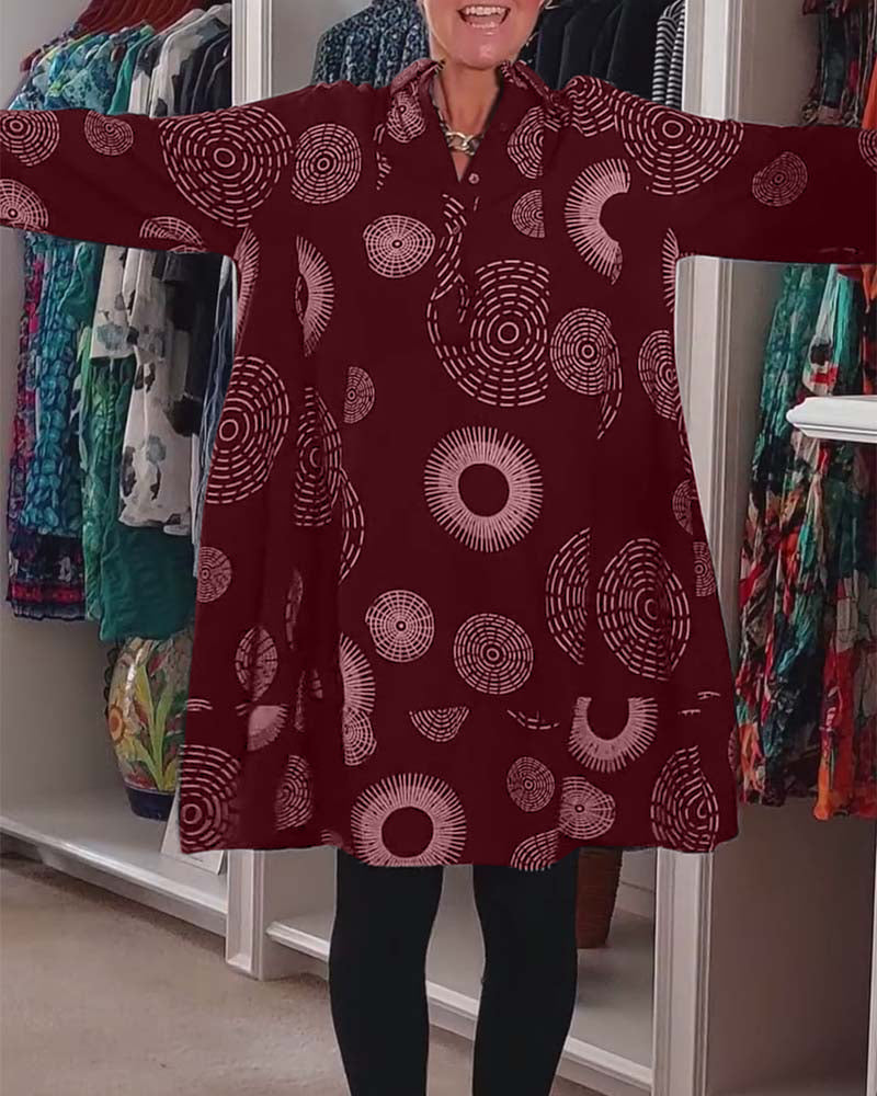 Casual Kjole Geometrisk Print Moderne Stil
