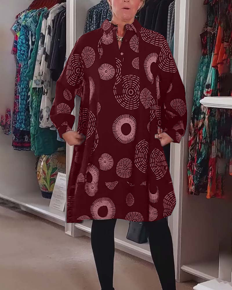 Casual Kjole Geometrisk Print Moderne Stil