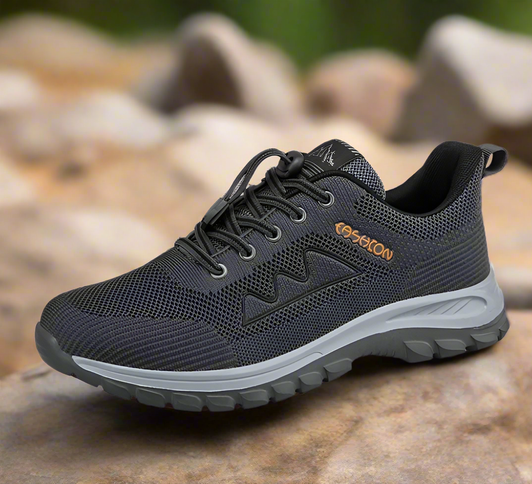 Scarpe Trekking Uomo Leggere e Traspiranti – Sneakers Outdoor con Allacciatura Rapida e Suola Antiscivolo