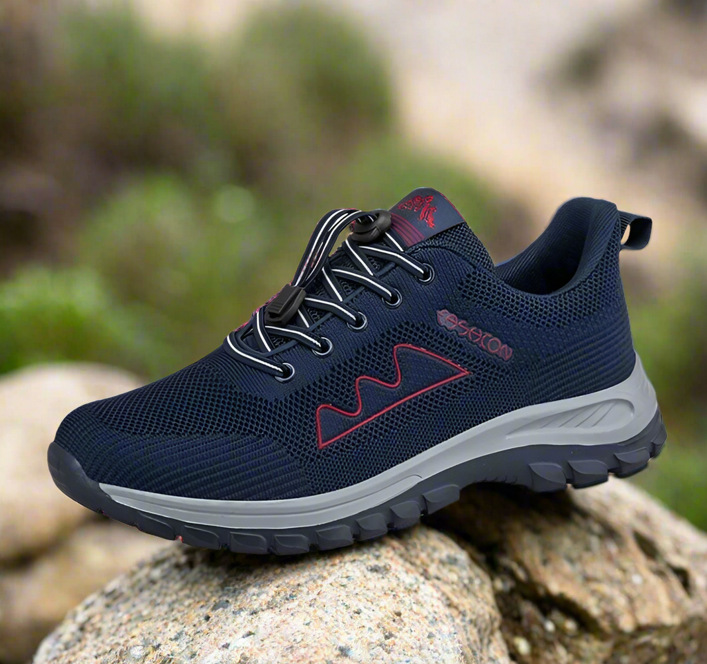 Scarpe Trekking Uomo Leggere e Traspiranti – Sneakers Outdoor con Allacciatura Rapida e Suola Antiscivolo