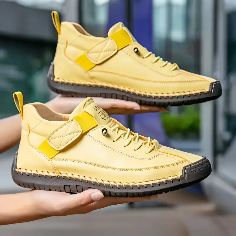 Baskets orthopédiques pour femme en cuir - chaussures confortables et légères avec soutien pour la marche