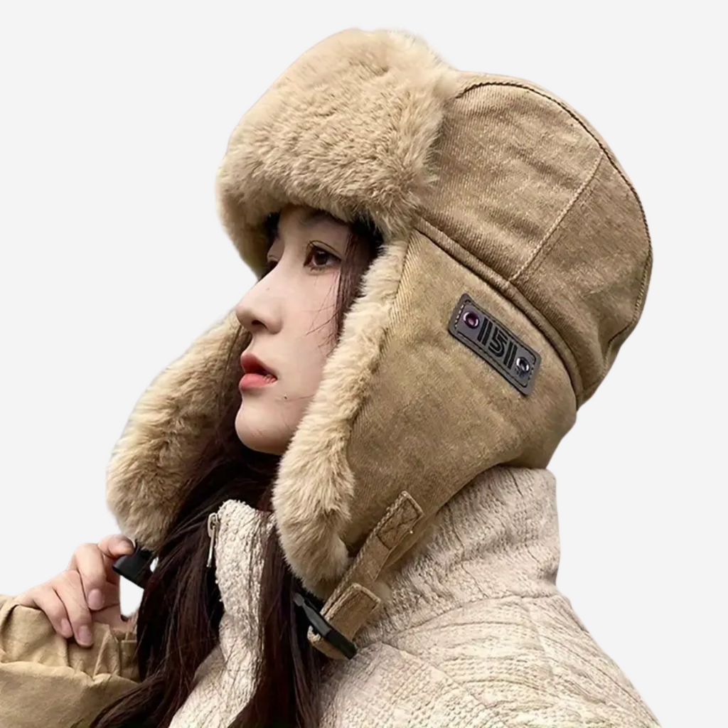 Vinterhue med Pelsfor | Vindafvisende, Varm & Komfortabel til Udendørs Brug