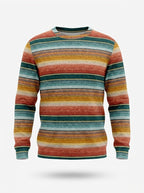 Sudadera de hombre a rayas con cuello redondo – Ligera, cómoda e informal