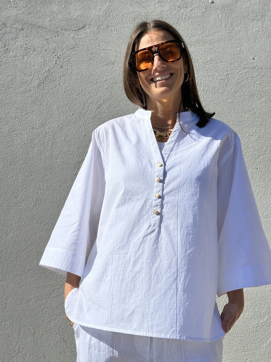 Blusa Mumbai in Popeline 100% Cotone