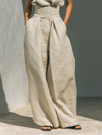 Set Donna Cotone Lino Silhouette Stile Minimalista