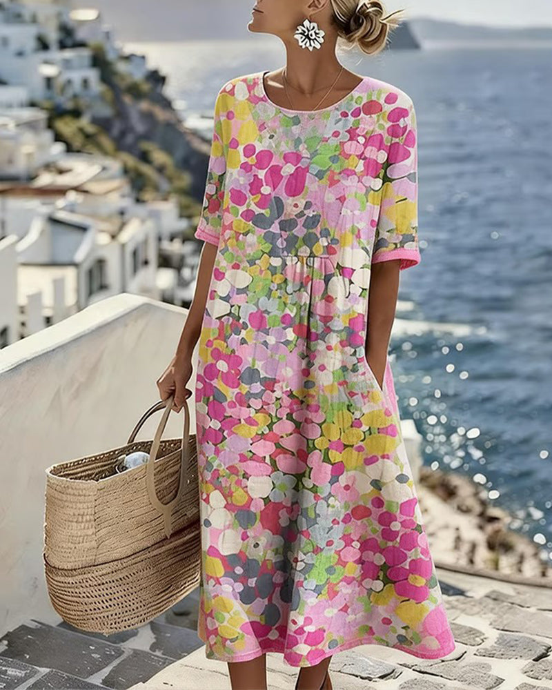Abito Midi Floreale Estivo ANFINITE Adriana