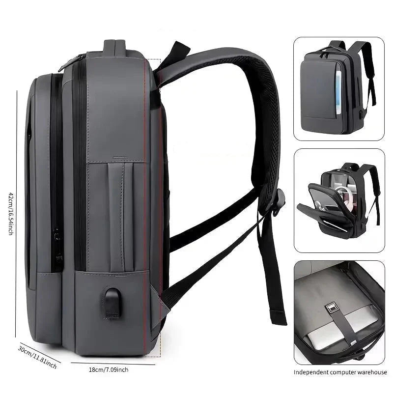 Zaino Uomo Multi-Scomparto con Porta USB
