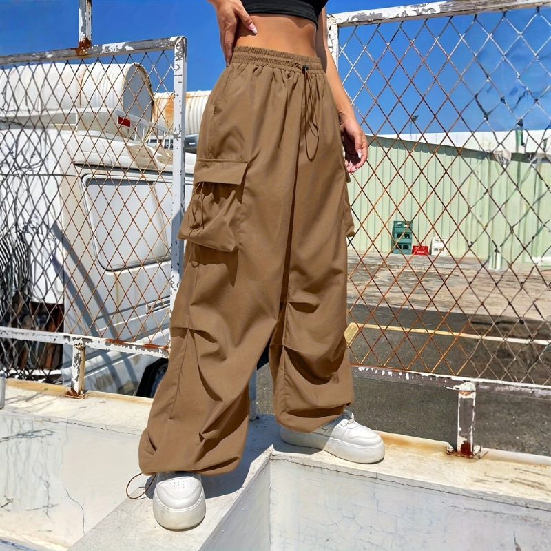 Pantaloni Donna ANFINITE a Gamba Larga con Coulisse e Tasche