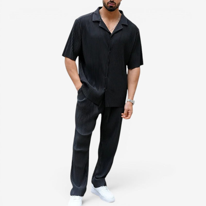 Completo da Uomo ANFINITE con Camicia e Pantaloni a Gamba Larga