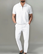 Completo Uomo 2 Pezzi con Polo Zip – Stile Moderno ed Elegante