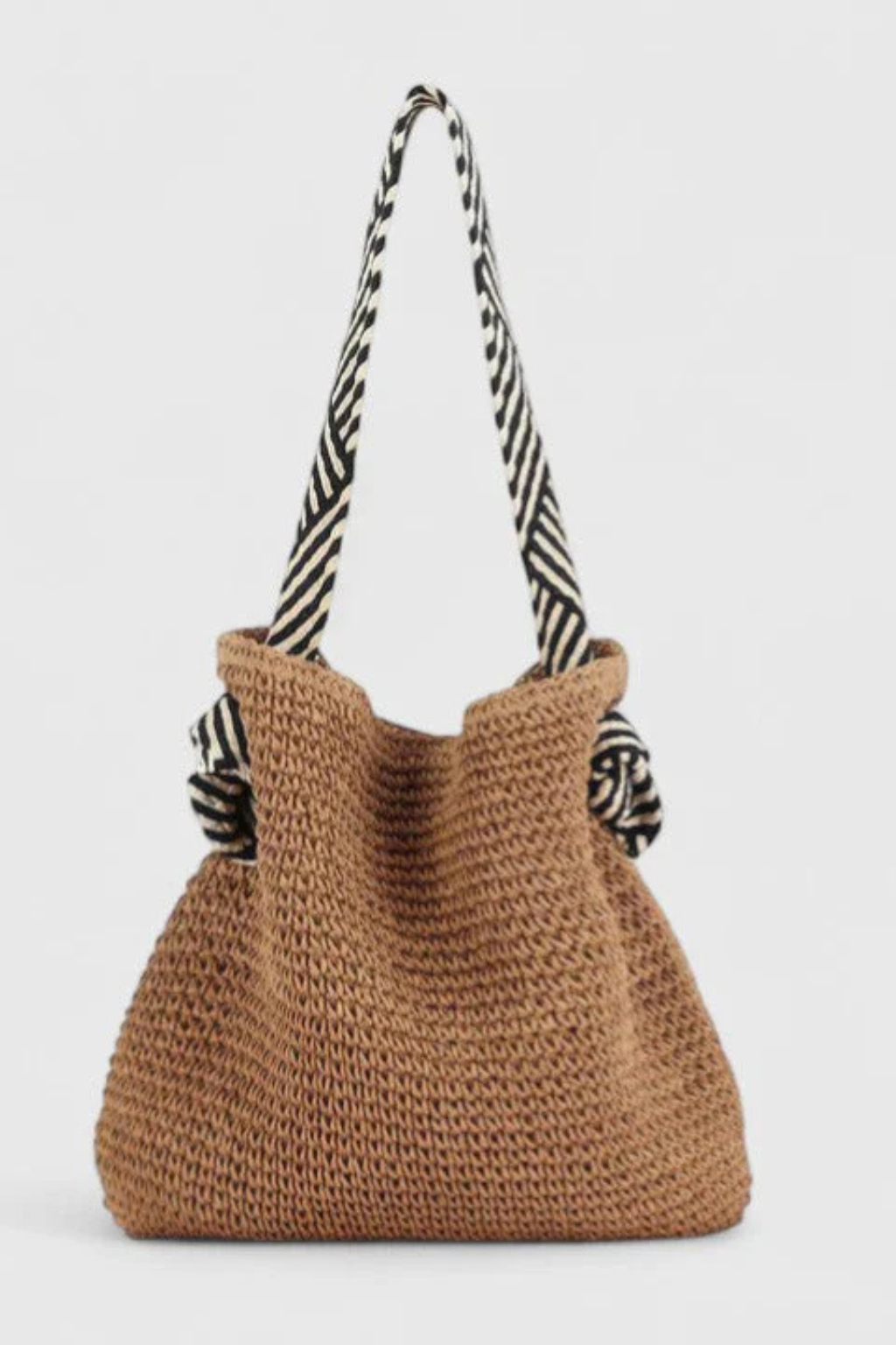 Borsa in Paglia con Design Intrecciato e Forma Spaziosa per l'Estate