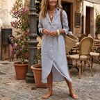 Abito Camicia a Righe Elegante ANFINITE Serena