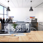 Astronatic | Orologio Sveglia LED Premium con Proiettore a 180° e Caricatore USB