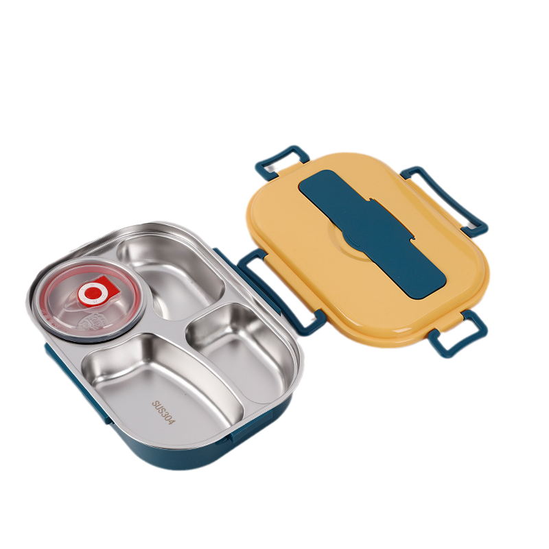 Rustfrit Stål Termisk Madkasse – Isoleret, Lækagesikker Madbeholder med Flere Rum | Holder Måltider Varme eller Kolde i Timevis