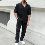 Completo da Uomo ANFINITE con Camicia e Pantaloni a Gamba Larga