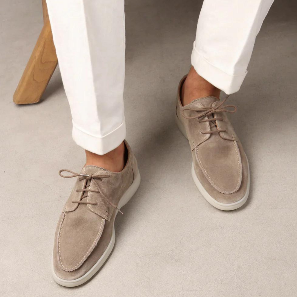 Chaussures casual homme en daim à lacets