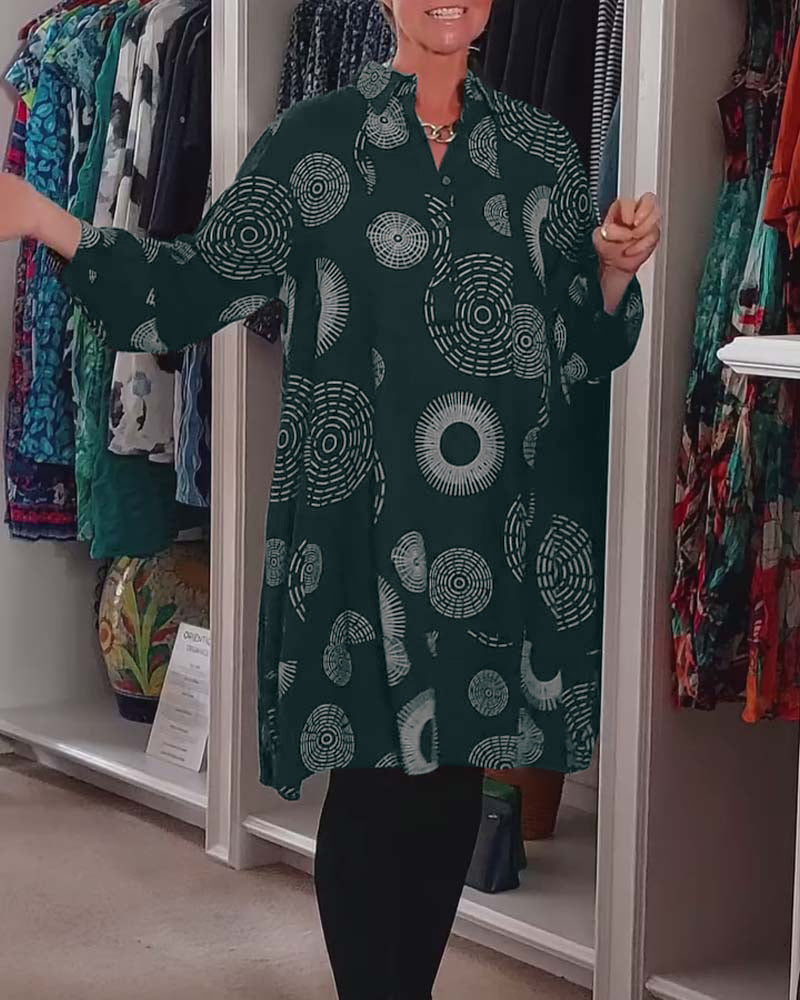 Casual Kjole Geometrisk Print Moderne Stil