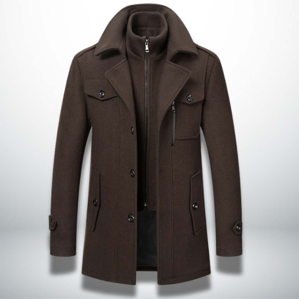 Cappotto Uomo Elegante con Bottoni