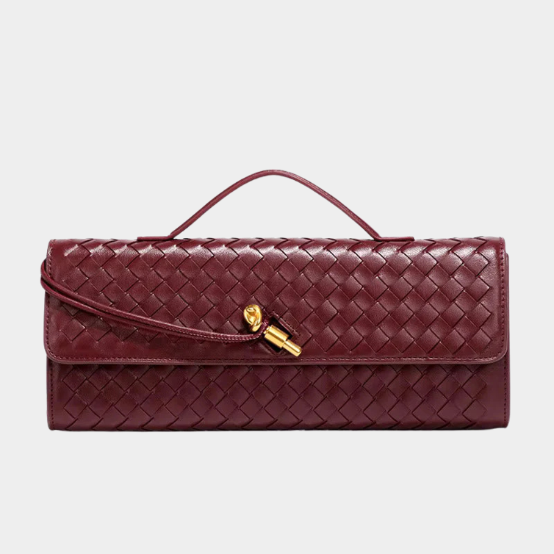 Cartera de mujer trenzada de cuero ecológico