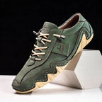 Sneakers Uomo Artigianali in Vera Pelle con Suola Ondulata